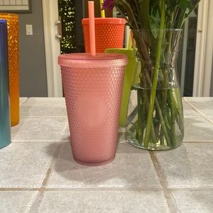 Grande pink Starbucks studded cup